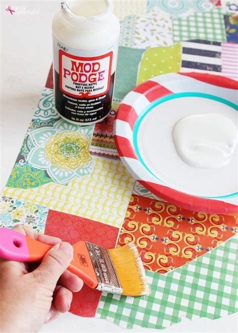 can you mod podge fabric on metal|using modge podge on fabric.